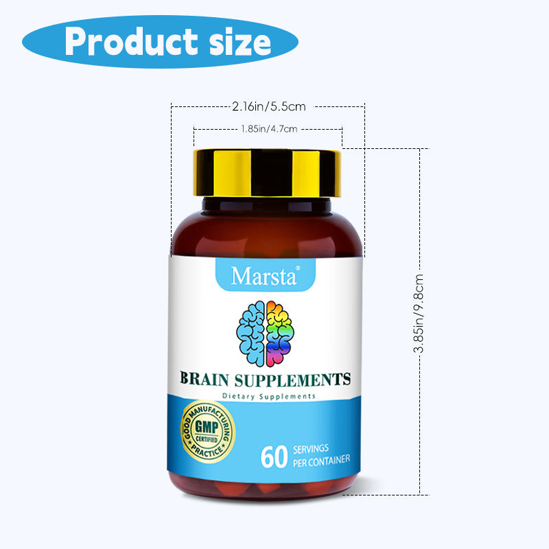 "Brain Health Vitamin Capsules-Cognitive Support Supplement"